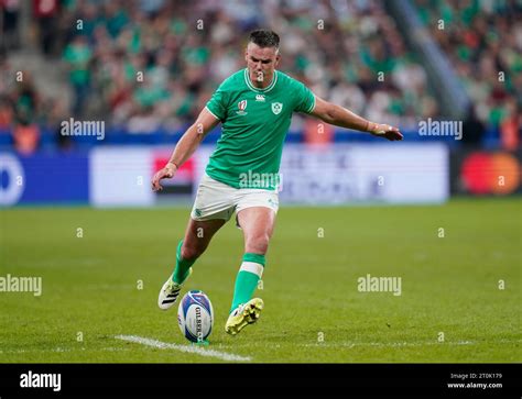 Irelands Johnny Sexton Kicks A Conversion During The Rugby World Cup