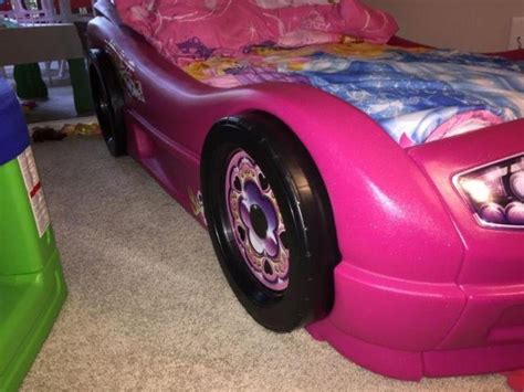 Toddler pink race car bed for Sale in Newport Beach, California ...