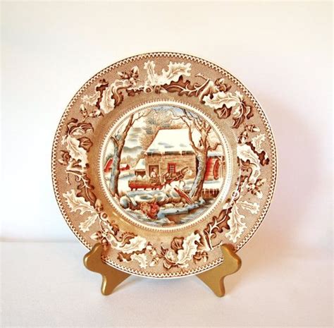 Vintage Johnson Brothers English Transferware Thanksgiving Historic