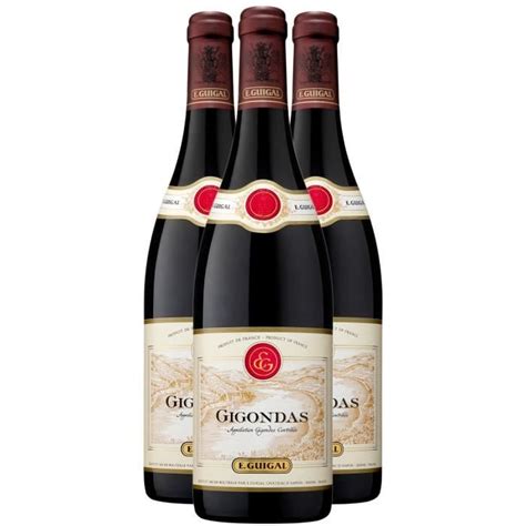 Gigondas Rouge 2020 Lot De 3x75cl Maison Guigal Vin AOC Rouge De