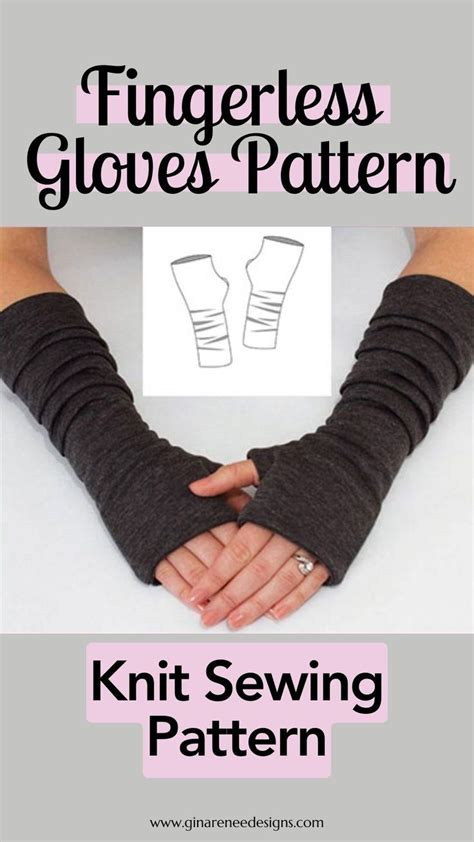 Fingerless Gloves Pattern Knit Sewing Pattern In 2022 Fingerless