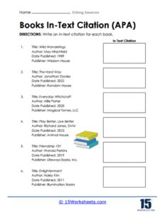 Citing Sources Worksheets 15 Worksheets