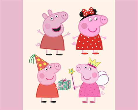 Peppa Pig Svg Bundle Layered Svg Layered And Instant Etsy