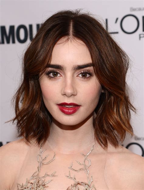 How To Get Lily Collins’ Red Lipstick Look Guide To Facial Oil More Stylecaster