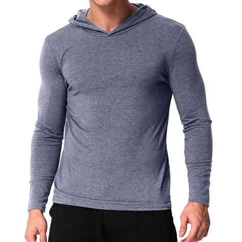 Spring Autumn Men S T Shirt Long Sleeve Hooded Bodybuilding Tee Tops