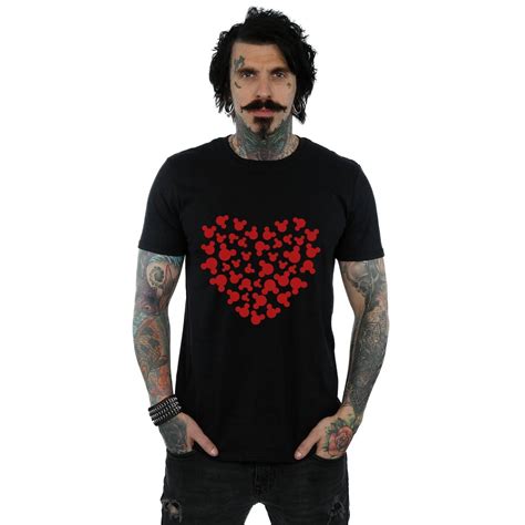 Disney Mens Mickey Mouse Heart Silhouette T Shirt Walmart