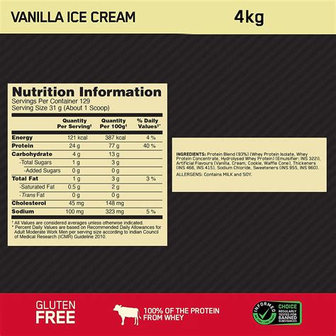 Protein-Packed Vanilla Ice Cream | Optimum Nutrition