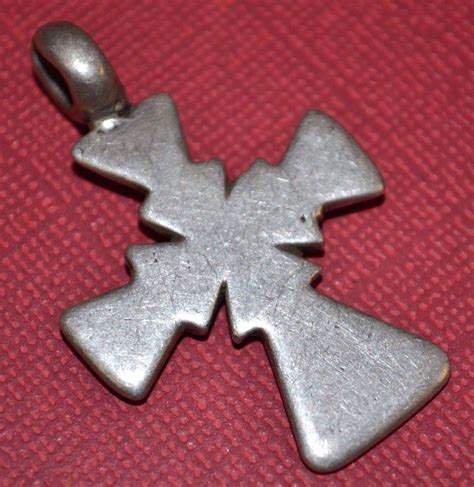 Antique Ethiopian Coptic Christian Orthodox Silver Cross Pendant