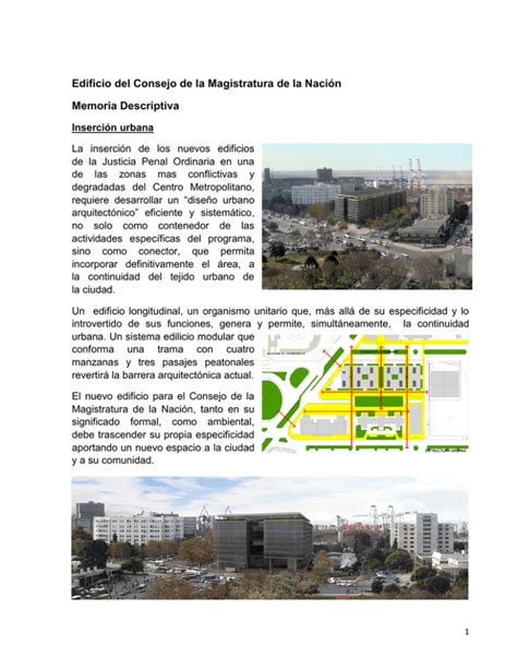 Memoria Descriptiva Urbano Arquitectónica Magistratura