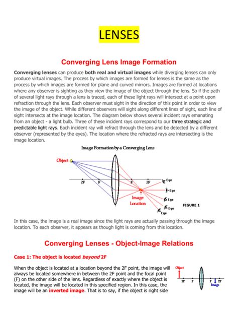 Converging Lenses