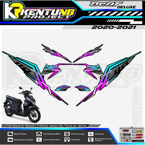 Jual STRIPING STICKER VARIASI HONDA BEAT DELUXE 2020 2021 TERBARU UV