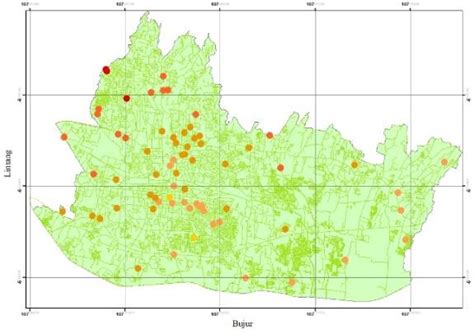 Gambar 7. Peta Kontur Konsentrasi PM2.5 di Kota Bandung | Download ...