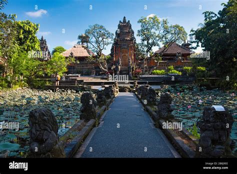 Lotus Pond And Pura Saraswati Temple Ubud Water Palace In Ubud Bali