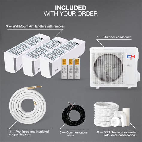 Cooper And Hunter Tri 3 Zone 12000 12000 12000 Btu Multi Zone Ductless