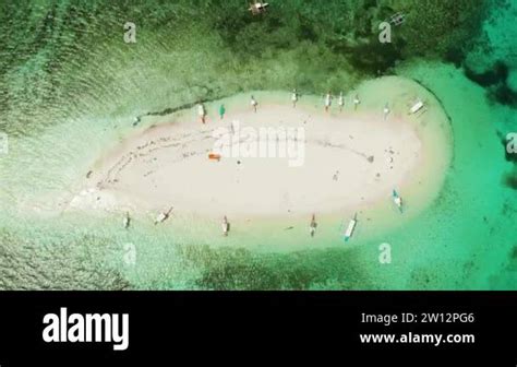 Naked Island Siargao The White Sandy Island Is Surrounded By A Coral Reef A Top View Stock