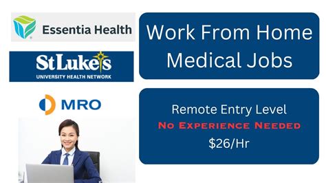 Work From Home Medical Jobs Remote Work Entry Level No Experience