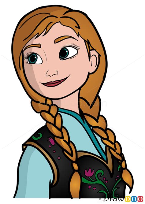 How To Draw Beautiful Anna Frozen