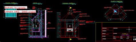 Barbek Ile Pergola Dwg Projesi Autocad Projeler