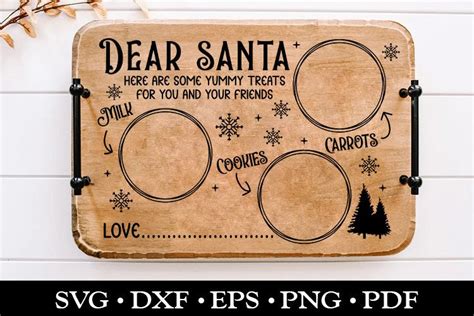 Santa Tray Svg For Christmas Treats Graphic By Etcify Creative Fabrica