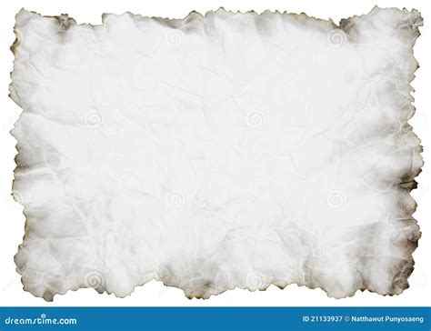 Crumpled Paper With Burnt Edges Royalty Free Stock Photography Image