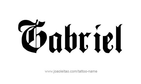 Gabriel Angel Name Tattoo Designs