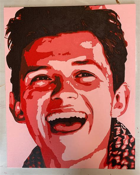 Tom Holland Monochromatic Red Portrait Etsy