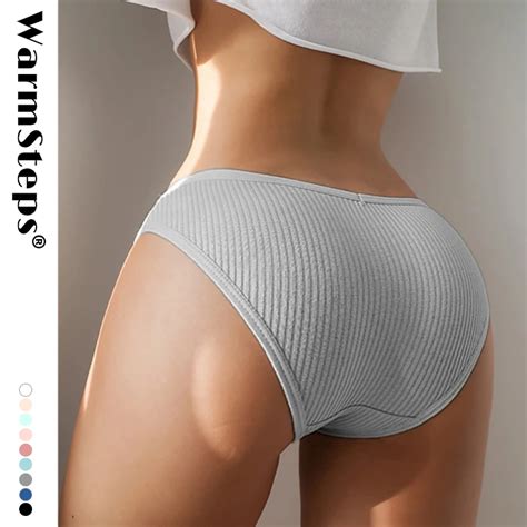 Warmsteps Pure Cotton Briefs Women Underwear Striped Womem S Panties High Quality Lingerie