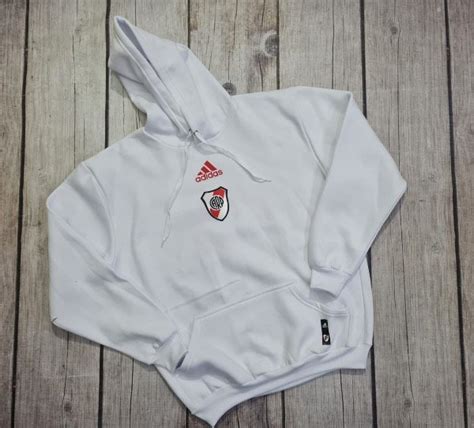 Buzo Canguro Blanco Escudo River Plate Td Mania