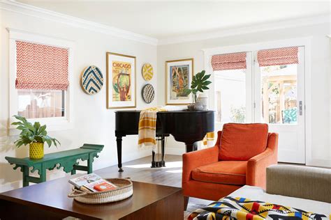 Neutral Living Room With Pop Of Color Awesome Home