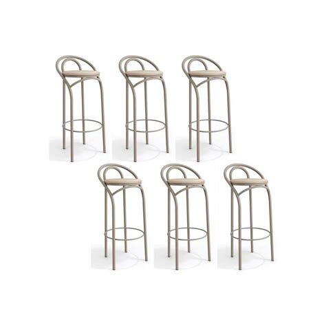 Banqueta Sala De Jantar Dublin 1B706 Kit 6 Un Niquel Nude 16 Kappesberg Camicado