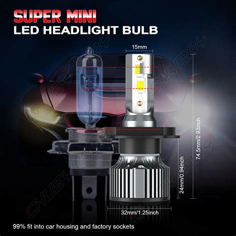 Dot Approved Pair 5x7 7x6 Led Headlights Withe H4 Fit Ford F650 F750 L9000 F 250 Ebay