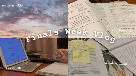 Finals Week Vlog Waking Up At Am Coffee Rush Late Night Study