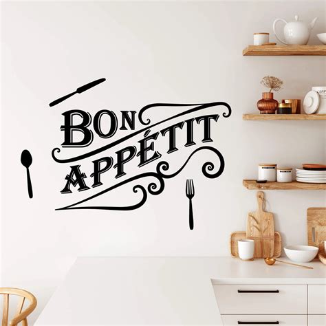 Muursticker Bon Appetit Vintage Wall Art Nl