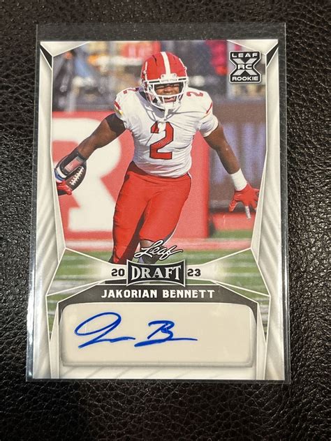 JAKORIAN BENNETT 2023 LEAF DRAFT ROOKIE AUTO RC XRC RAIDERS EBay