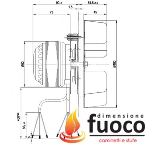 Estrattore Fumi EBM R2E180 CG82 01 Dimensione Fuoco