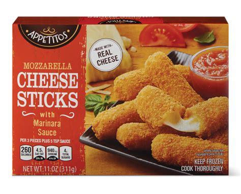 Mozzarella Sticks or Cream Cheese Stuffed Jalapeños 11 oz ALDI US