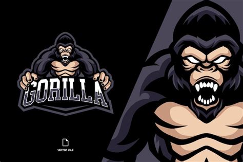 Premium Vector Angry Gorilla Mascot Logo Illustration