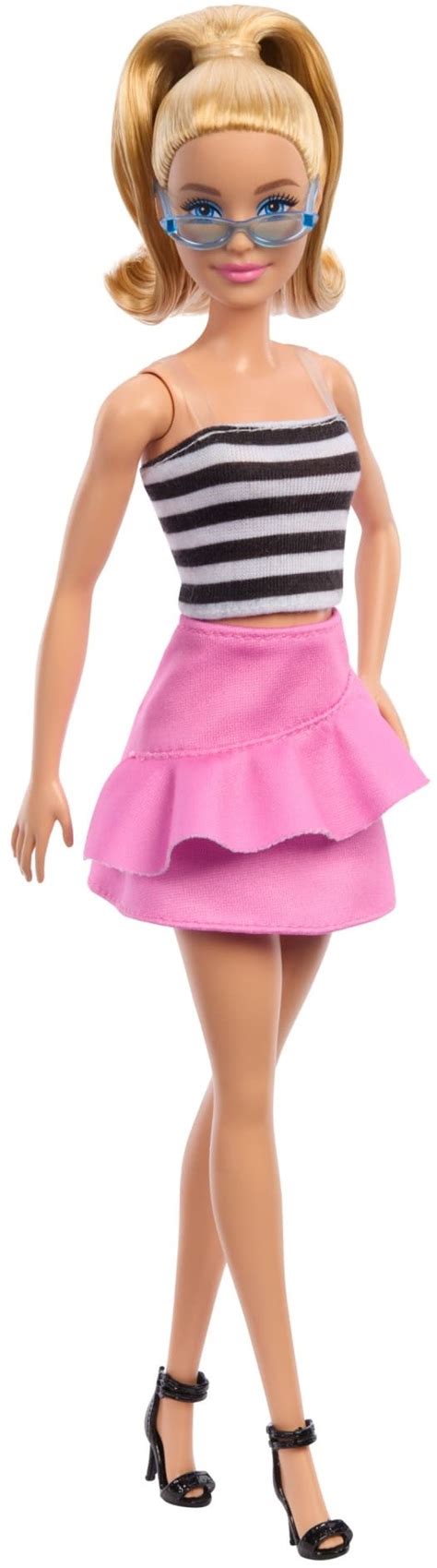 Кукла Barbie Fashionistas 213 С черно бял потник и розова пола