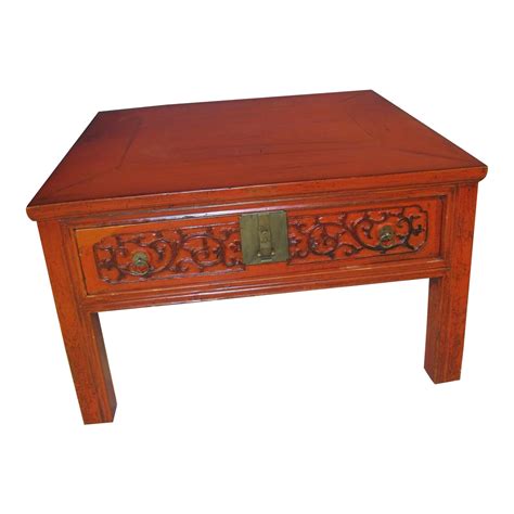 1900s Chinese Red Lacquered Coffee Table Chairish