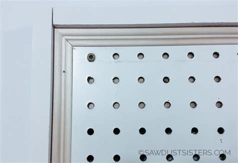 Hang Pegboard The Easy Way And Frame It Too Sawdust Sisters