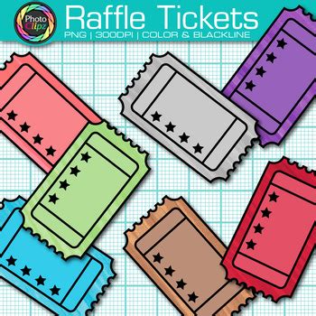 Blank Raffle Tickets Clipart Classroom Prize Graphics Tpt