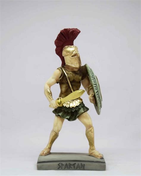 Spartan Warrior statue holding sword and shield - eStatueShop