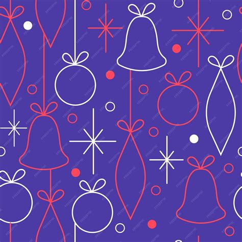 Premium Vector Christmas And New Year Seamless Pattern Minimalistic