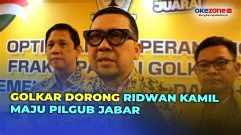 Dorong Ridwan Kamil Maju Pilgub Jabar Golkar Masyarakat Puas Dengan