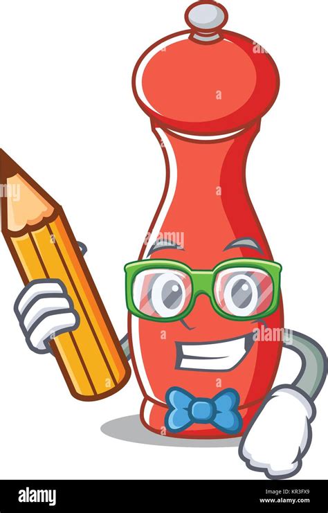 Student Pepper Mill Character Cartoon Stock Vector Image And Art Alamy