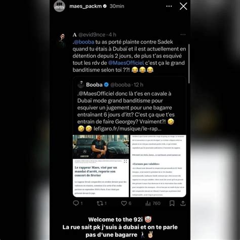 Booba Contre Attaque En R Pondant Maes Sur L Affaire De La D Tention