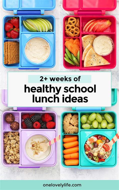 2 Weeks of Healthy School Lunch Ideas • One Lovely Life