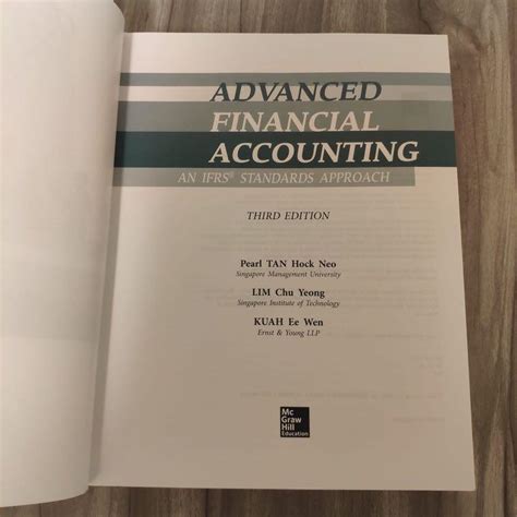 Advanced Financial Accounting An IFRS Standards Approach Hobbies