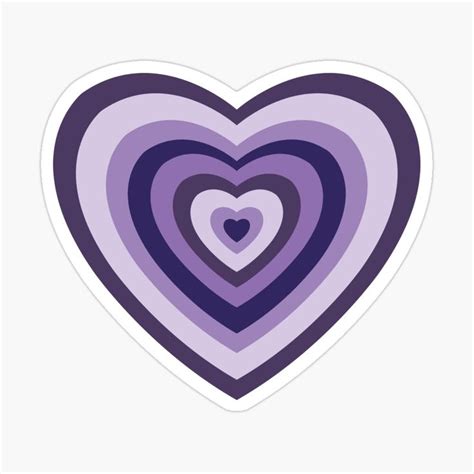 Multiple Colorful Hearts - Purple Hearts Sticker