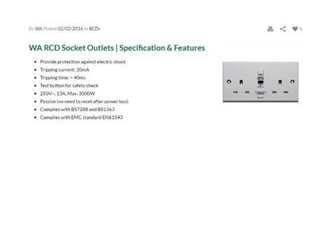 RCD Socket Outlets | PPT